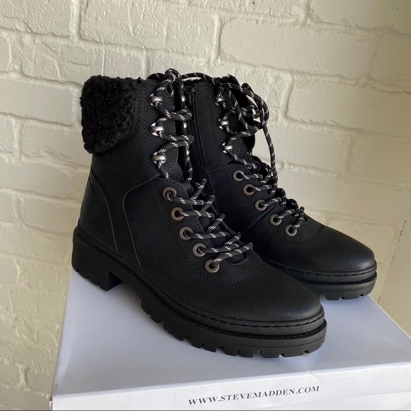 NWT Steve Madden Black Boots Size 8 - Picture 2 of 16